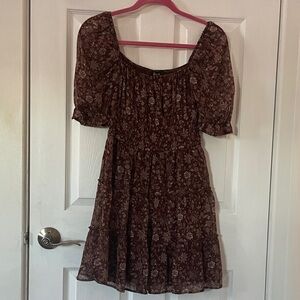 Floral Brown Dress